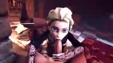 Принцесса Дисней Эльза трахается и сосет хуй в порно пародии на Disney