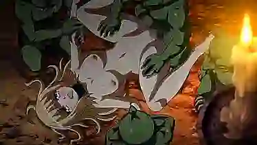 Жесткий генг бенг с участием толпы монстров и грудастой hentai монашки